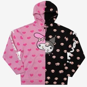Sanrio Dumbgood my melody and Kuromi split hoodie XL